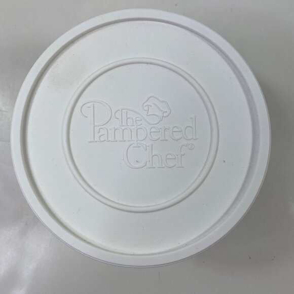 Pampered Chef Set 2 1-Cup Glass Prep Bowls Measuring with Lids - Picture 3 of 8